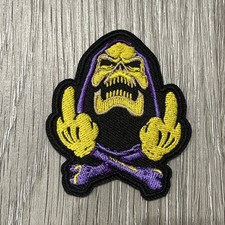 Retro Evil skull lord Embroidered Iron On Patch 2.5x2.25 Inch