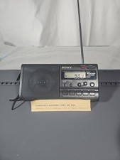   Sony ICF-M350V 4-Band Digital Radio - Tested - Clean Battery Compartment