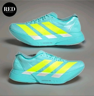 Adidas Adizero Adios Pro 4 Flash Aqua Lucid Lemon Shoes JR1251 - Men's Size 10.5