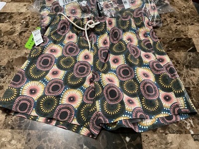 NWT - RSQ Men's Swim Shorts - Vintage Circles 60 s Look Size Medium Multi Color