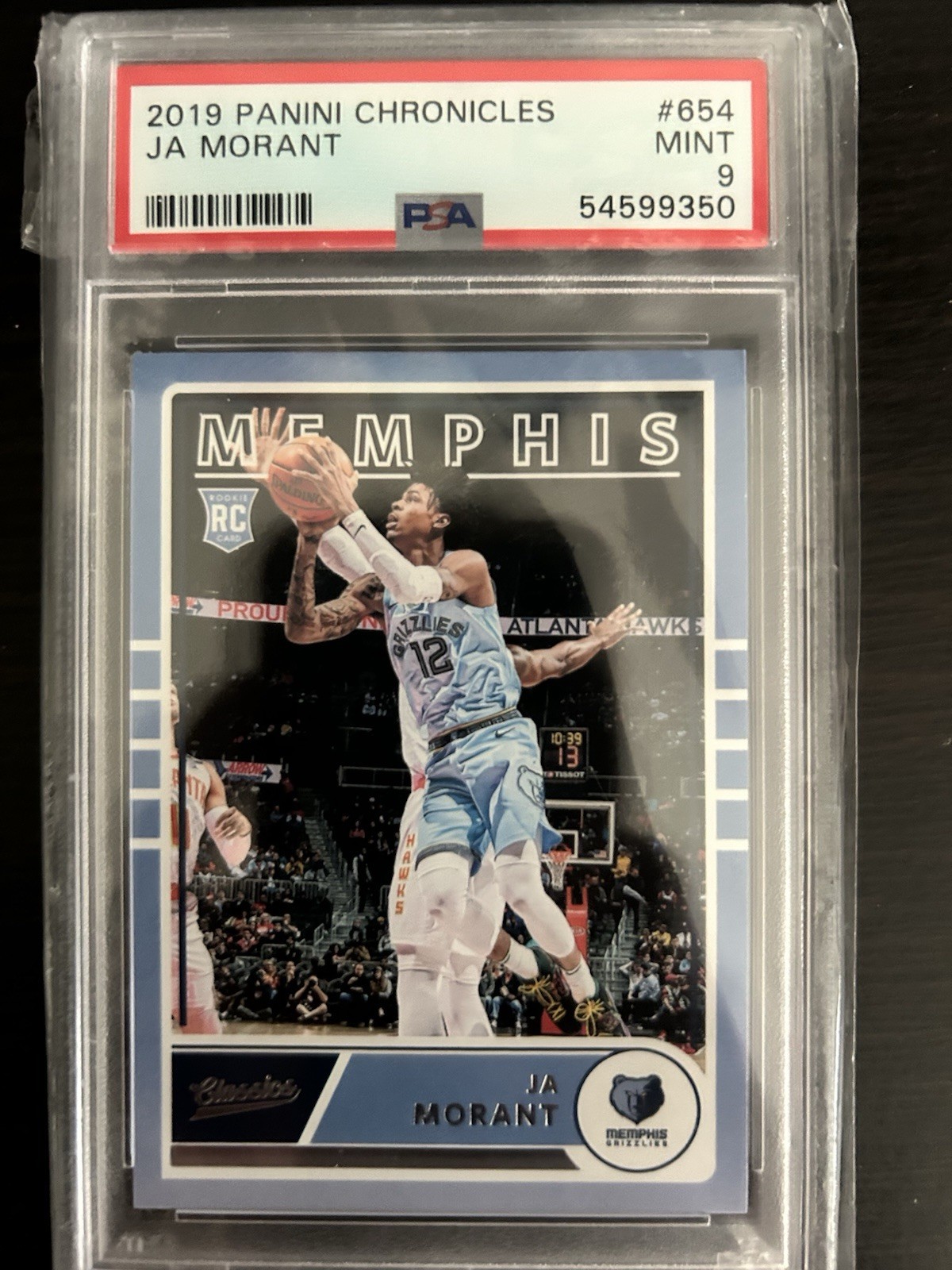 2019 Chronicles Classics Rookie JA MORANT RC #654 PSA 9 GRIZZLIES
