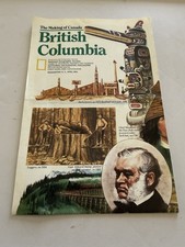 Vintage 1992 National Geographic British Columbia Map Making Of Canada Folded