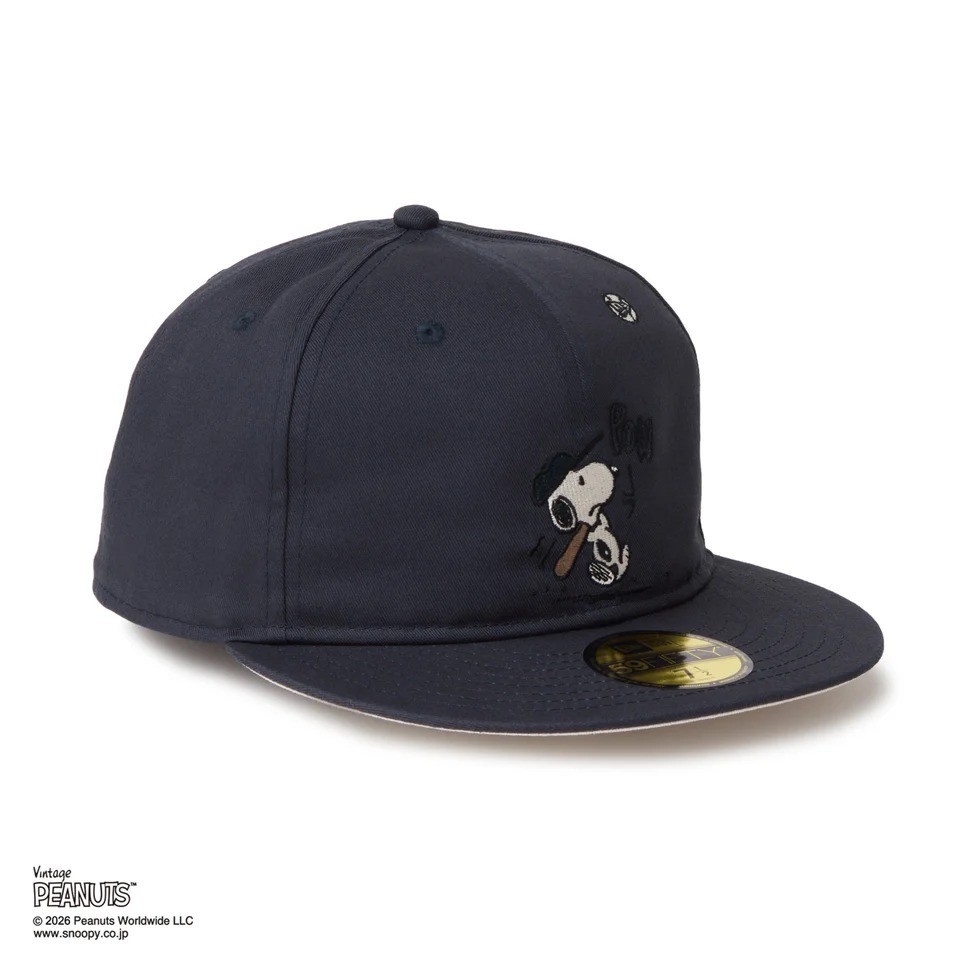 NEW ERA 59FIFTY Soft Buckram Vintage PEANUTS Faded Black 14865372