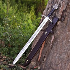 Sword of Knights Templar Handmade Collectible Sword Wall D cor, Gift for him