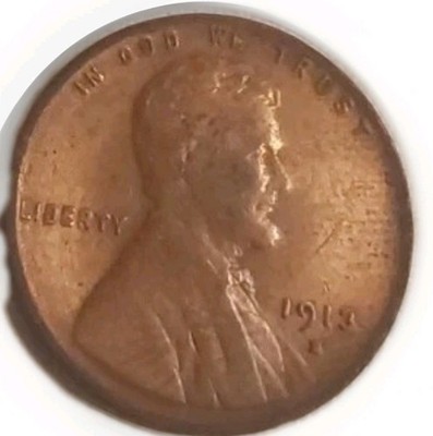 1913-D Lincoln Wheat Cent Penny Key Date Penny Reddish Brown Free Post+Tracking 