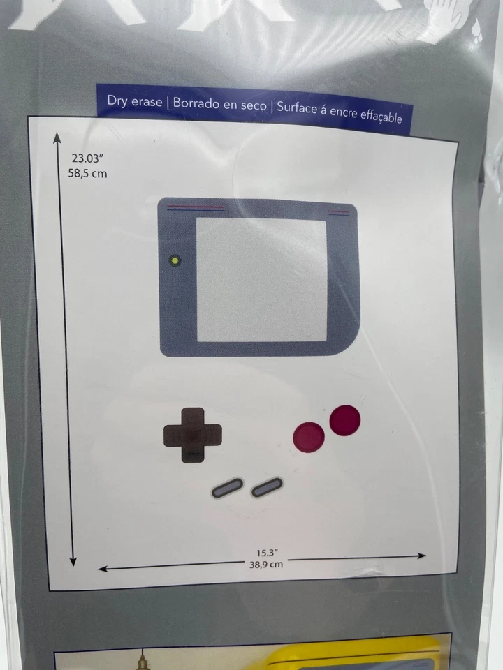 Calcomanías de pared RoomMates RMK3689GM Gameboy borrado en seco pelar y pegar gigantes 1 hoja Foto 3 de 4
