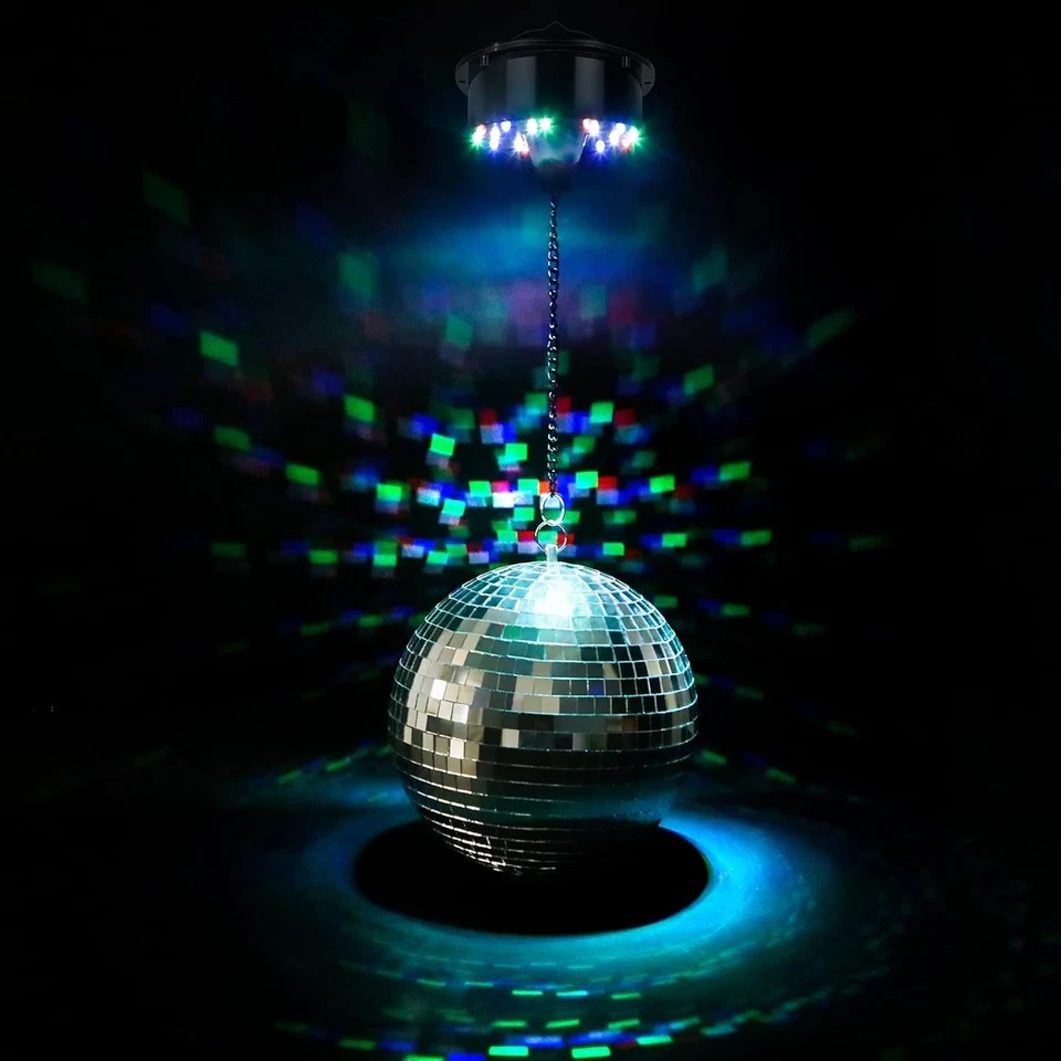 8" Disco Ball with 6RPM Motor & 4 Light Colors - Image 4 of 4