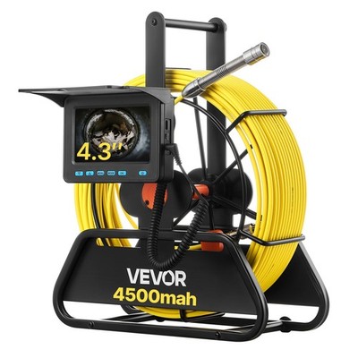 Sewer Camera, 66 ft/20m, 4.3'' Drain Inspection Camera, IP68 Waterproof Snake Plu
