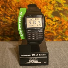 Casio Data Bank DB10 Digital Calculator Watch Alarm Backlight Black Resin Box