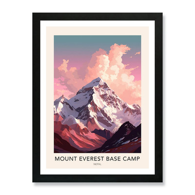 The Mount Everest Base Camp Nepal 2 gerahmte Wandbilder Poster Leinwanddruck Bild