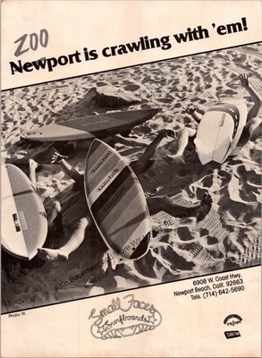 Small Faces Surfboards Print Ad Ephemera Wall Art Decor Newport Beach