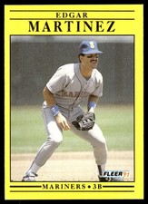 Edgar Martinez 1991 Fleer #457 Mariners MLB READ FREE SHIPPING AutographDen