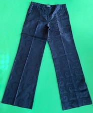 Versace Vintage 1980s Trousers Pants IT 44, US 8 Silk Jacquard Floral