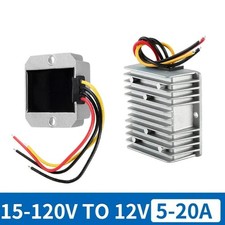 DC-DC Buck Converter 120V-24V to 12V 5A 10A 15A 20A Step Down Voltage Regulator