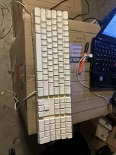 Apple A1048 Mechanical Wired USB Keyboard - White in Very Good Condition