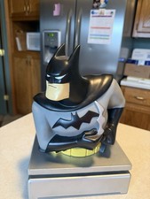 Banco de monedas de vinilo de plástico Batman serie animada Warner Bros DC 1998 vintage