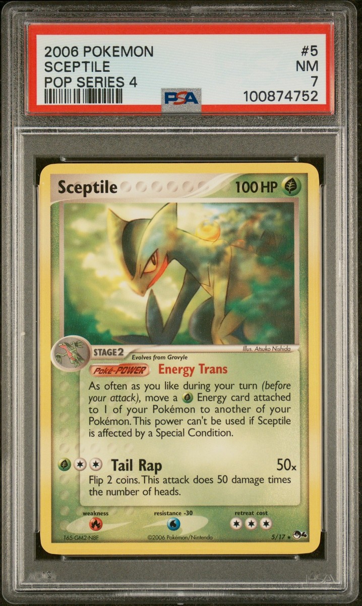 PSA 7 Sceptile 5/17 2006 POP Series 4 Rare Pokemon Card | eBay