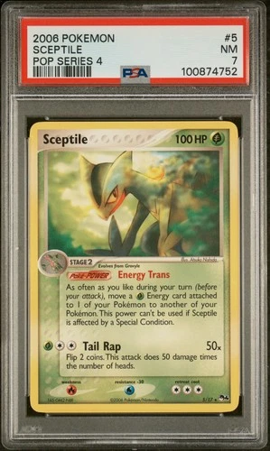 PSA 7 Sceptile 5/17 2006 POP Series 4 Rare Pokemon Card