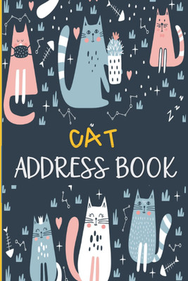 Adressbuch: Katzenadressbuch mit alphabetischen Registerkarten zur Aufzeichnung von Telefonnummern,