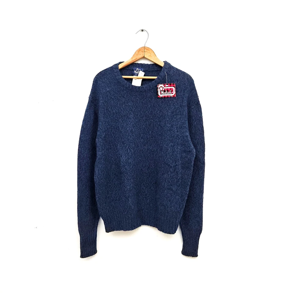 Vintage 80s 90s NOS Woolrich Wool Sweater Atomic Fleck Marled Ragg Knit NWT Sz L - Image 4 of 4