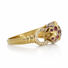 Panther Rubin Diamant Ring 585 Gelbgold 5,2g 0,50 ct Rubin & Diamanten Gr. 60