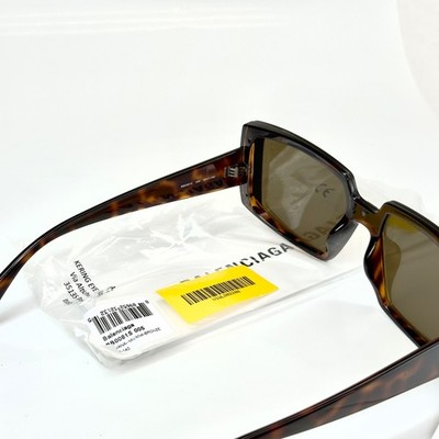 Balenciaga Tortoiseshell Oversized Square Sunglasses - Brown/Amber Balenciaga Tortoiseshell Square Sunglasses | Authentic  main image 2
