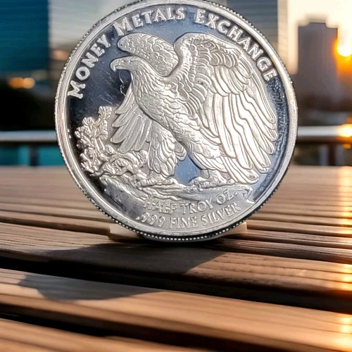 Money Metals-Statue of Liberty Round, 1/2 Troy oz pure .999 Fine Silver