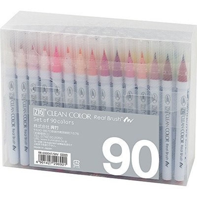 Kuretake Brush pen aqueous ZIG clean color real brush 90 colors RB-6000AT / 90V