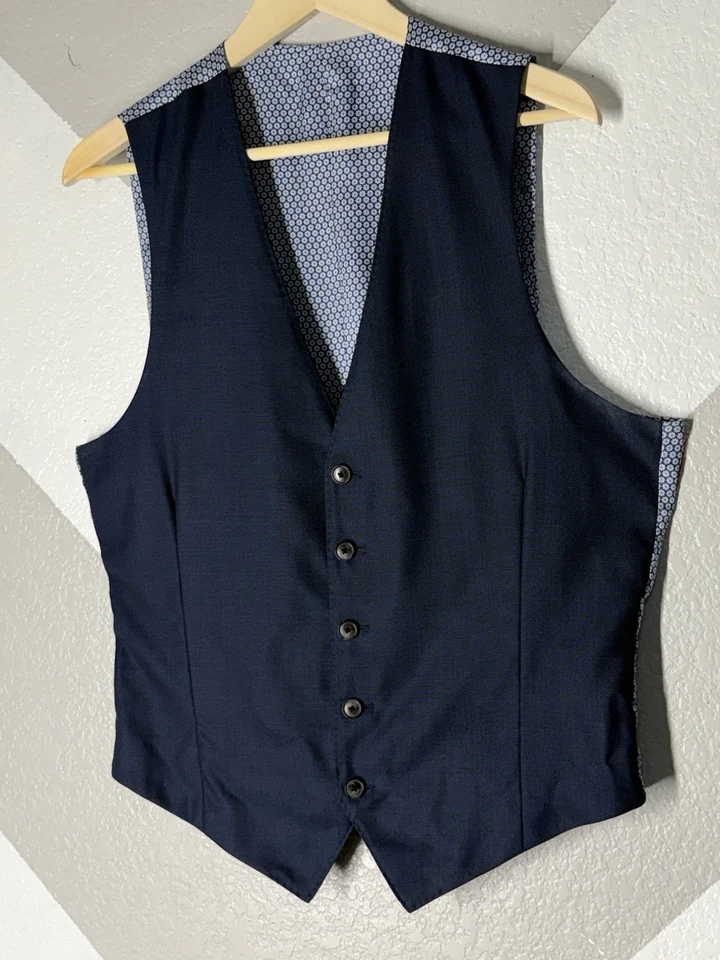 Chaleco de vestir de lana azul marino Suitsupply para hombre modelo Lazio talla 40R / EU 50 Foto 2 de 4