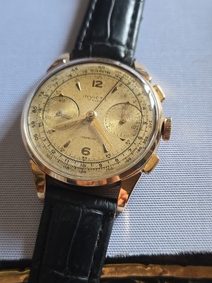 Big Cronografo INVICTA Valjoux 22 Oro 18 Chronograph Gold 750  Oversize