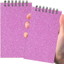 2 Pcs Pocket Notebook Small 3X5 Inch Spiral Notepads Mini Top Bound Notebook Wit