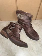 Not Rated Buckle Strap Ankle Boots Size 7.5