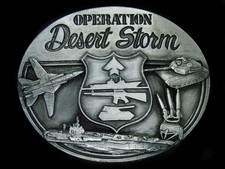UC11138 NOS VINTAGE 1991  OPERATION DESERT STORM  MILITARY BELT BUCKLE