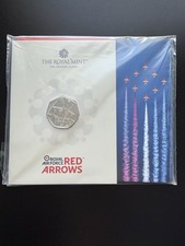 The Red Arrows 2025 50p BU Coin. Royal Mint. Brand New Sealed