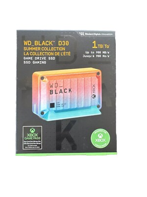 WD_BLACK 1TB D30 Game Drive SSD for Xbox Summer Collection - WDBAMF0010BSU-WESN