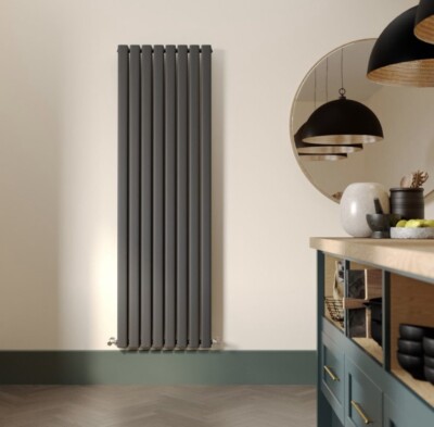 Milano Alpha Anthracite Vertical Designer Radiator Various