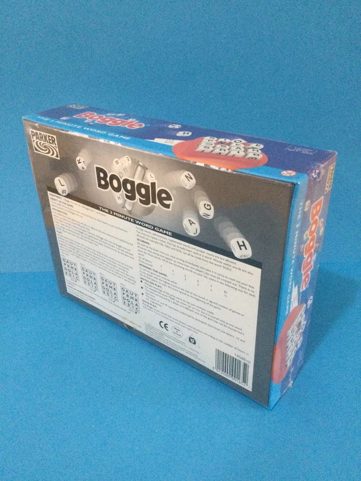 VINTAGE BOGGLE THE 3 MINUTE WORD GAME NEW PARKER STILL SEALED - Image 2 of 2