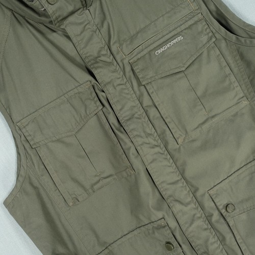 Craghopper Gilet Mens Extra Large Green Lined Tactical Utility Solar Dry Vest - Picture 8 of 20