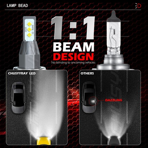 2pcs H7 White LED Headlight Bulbs For BMW R1200GS 2004-2017 R1200RT 2006-2016 - Picture 6 of 10