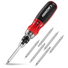 Arrow 12-in-1 Multi Bit Ratcheting Screwdriver Stubby Ratchet Screwdriver Wbits Arrow 12-in-1 Multi Bit Ratcheting Screwdriver Stubby Ratchet Screwdriver Wbits