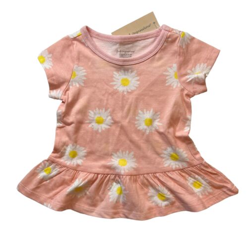 Baby Girl Pink Floral Peplum Top 12 Month New - Picture 1 of 3