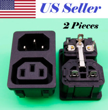 2 Pieces IEC C13 Male C14 Female Power Socket Adapter Plug AC 250V 10A/15A