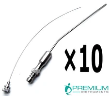 10 Pcs Surgical Frazier Tube No. 8 Aspirator 2.67mm Diagnostic 7.6" Instruments