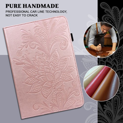 Embossed Leather Stand Tablet Cover Case For Lenovo M10 Plus M10 FHD Plus Tab M8 - Picture 10 of 16