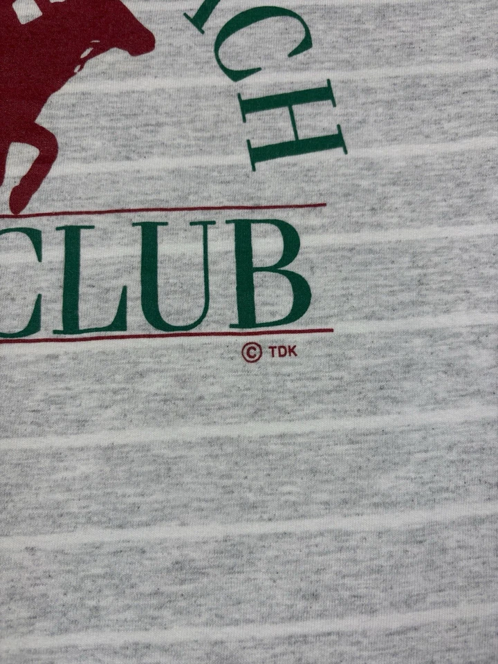 Vintage 90s Myrtle Beach Polo Club Striped T Shirt size M - Imagem 3 de 4