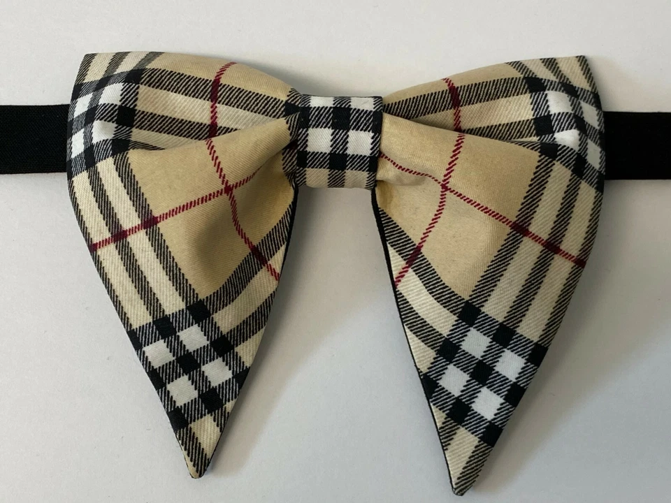 Pajarita a Cuadros Nova Personalizada Estilo Vintage Años 70 Mariposa Boda Baile de graduación Foto 3 de 4