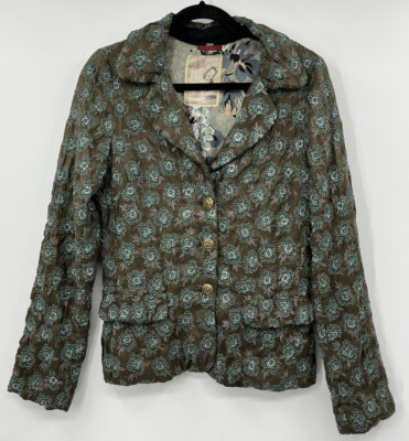 Johnny Was BIYA Silk All Over Embroidered Jacket Size M Floral