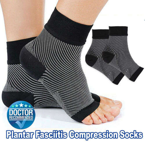 1-5Pair Plantar Fasciitis Compression Socks Foot Sleeve Achy Swelling Heel Ankle - Afbeelding 1 van 13