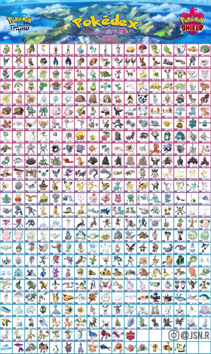 Full Shiny Living Dex PokeDex (+ Mew + 300 Master Ball) - Pokemon Sword &  Shield