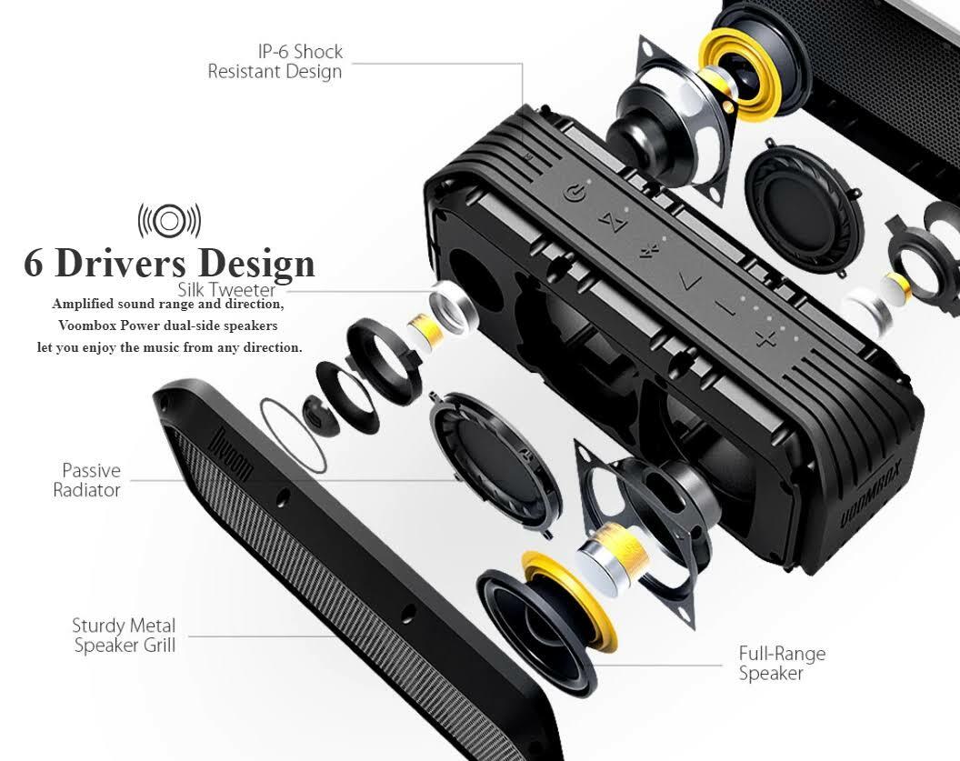 Genuine Divoom Voombox Speaker Black water resistant, and built for  outdoor